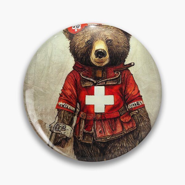 Item preview, Cartoon Medical War Nurse Bear Sticker designed and sold by TheCreativeFab.