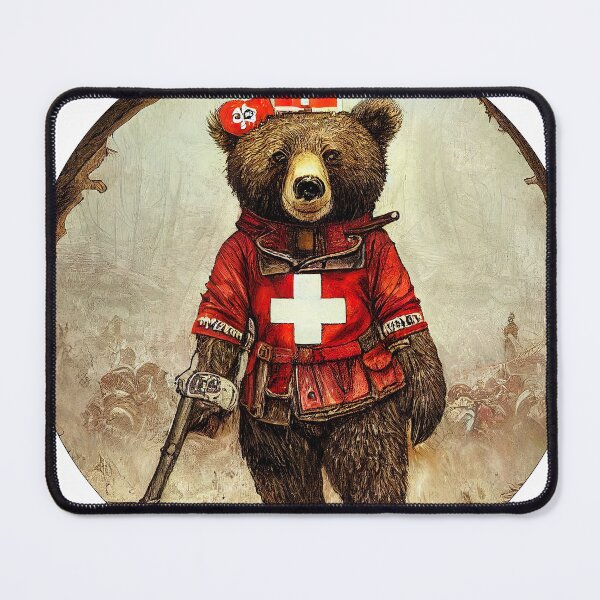 Item preview, Cartoon Medical War Nurse Bear Sticker designed and sold by TheCreativeFab.