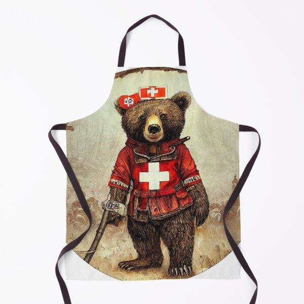 Item preview, Cartoon Medical War Nurse Bear Sticker designed and sold by TheCreativeFab.