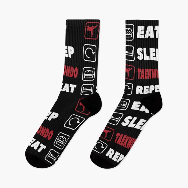 Artikelvorschau, Eat Sleep Taekwondo Repeat Lustiges Kampfsport entworfen und verkauft von Merchandiser099.