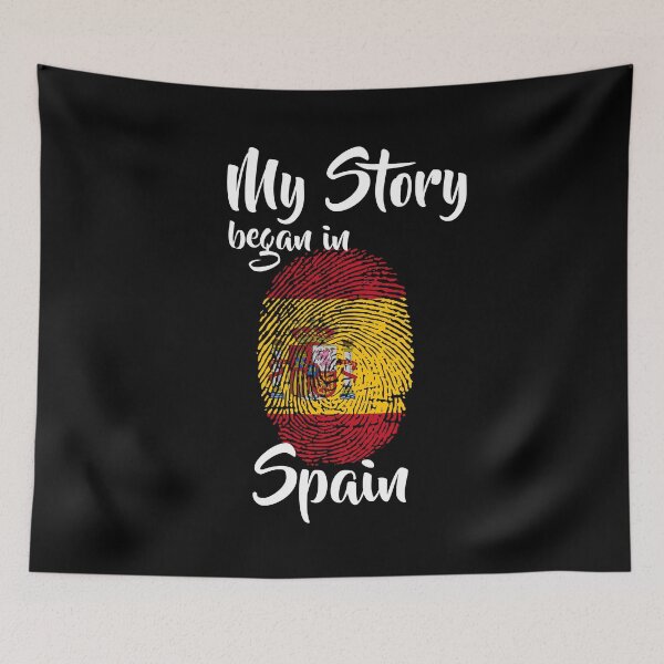 Item preview, My story began in Spain Flag Fingerprint DNA Spanish designed and sold by PartyShirts1.