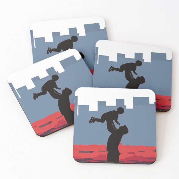 Item preview, Dad holding boy in the air against city skyline. White background designed and sold by janesg.