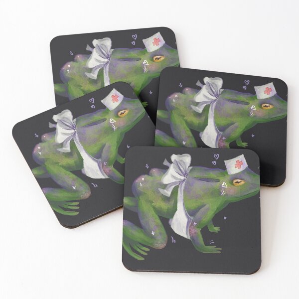 Item preview, Halloween Stickers Funny Frog Sexy Nurse designed and sold by Zuza Makes.