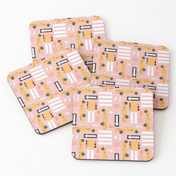 Item preview, Yellow Cabs in Pink designed and sold by Katsillustration.
