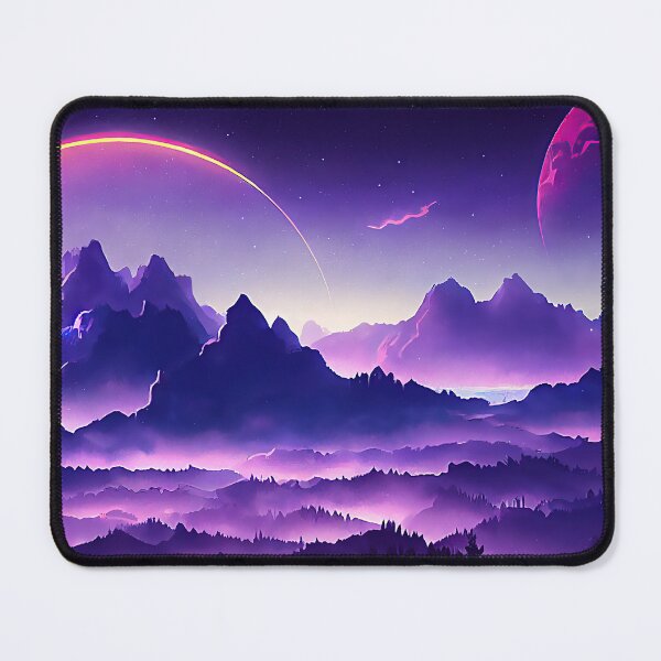 Aperçu de l'œuvre Purple Anime FantasySupermoon Landscape - Genshin Impact Symbol Element Electro Lightning - Inazuma créée et vendue par Fregoulix.