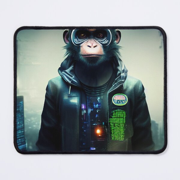 Item preview, Dystopian Digitalized Monkey Sticker designed and sold by TheCreativeFab.
