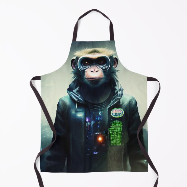 Item preview, Dystopian Digitalized Monkey Sticker designed and sold by TheCreativeFab.