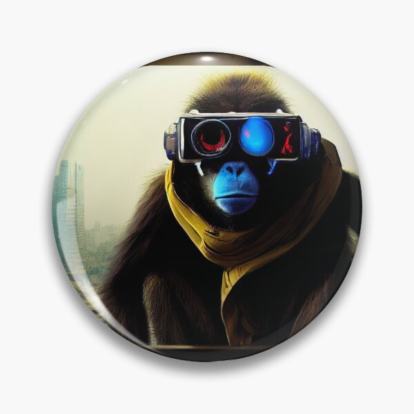 Item preview, Technology Digitalized Monkey with VR Glasses Sticker designed and sold by TheCreativeFab.