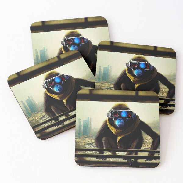 Item preview, Technology Digitalized Monkey with VR Glasses Sticker designed and sold by TheCreativeFab.