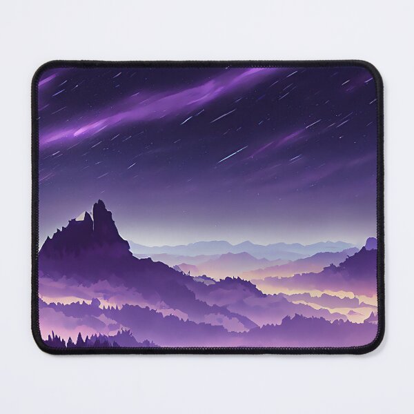 Item preview,  Purple Anime Fantasy Night Sky Landscape - Genshin Impact Symbol Element Electro Lightning - Inazuma designed and sold by Fregoulix.