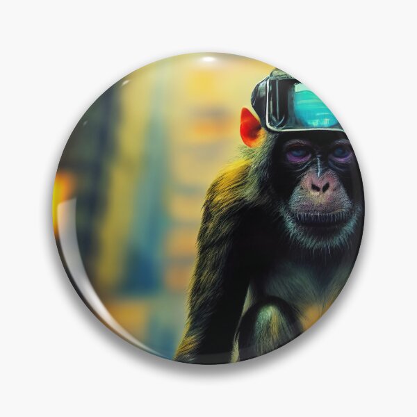 Item preview, Technological Digitalized Monkey Sticker designed and sold by TheCreativeFab.