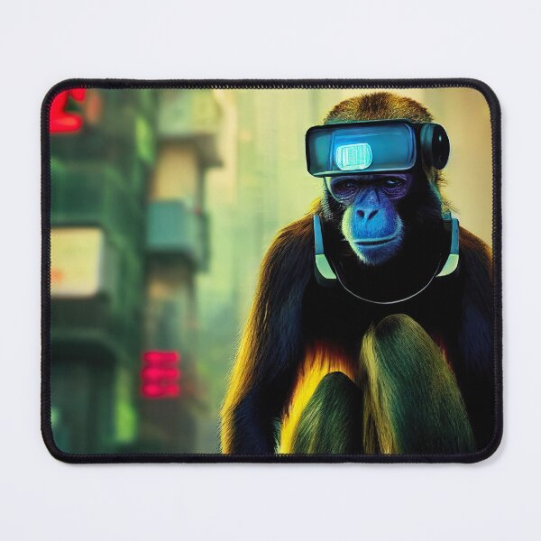 Item preview, Dystopian Digitalized Robot Monkey Sticker designed and sold by TheCreativeFab.