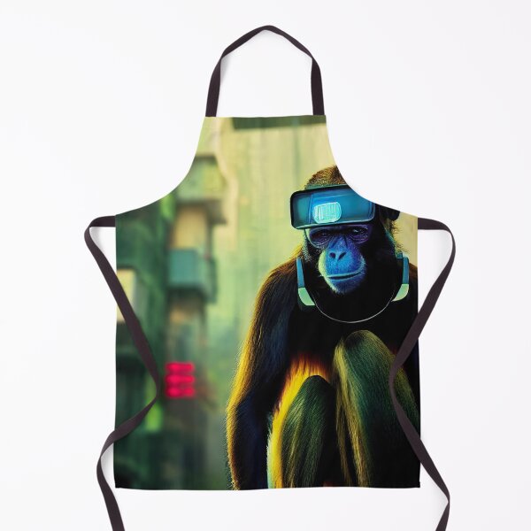 Item preview, Dystopian Digitalized Robot Monkey Sticker designed and sold by TheCreativeFab.
