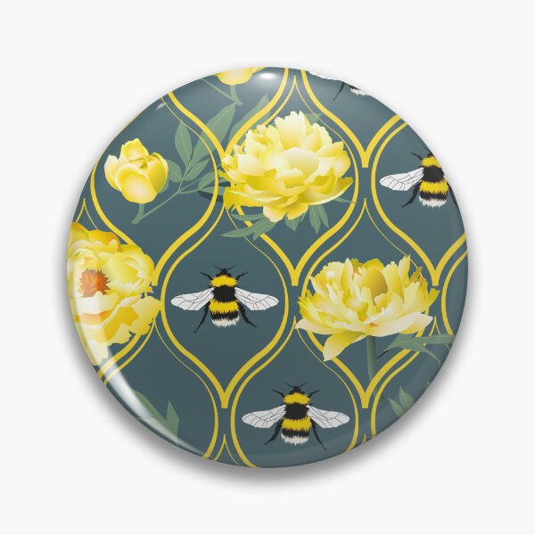 Item preview, peony & bumblebee ogee designed and sold by kobyakov.