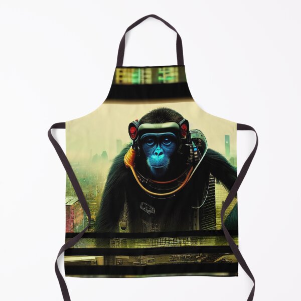 Item preview, Dystopian Digitalized Technological Monkey Sticker designed and sold by TheCreativeFab.