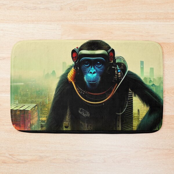 Item preview, Dystopian Digitalized Technological Monkey Sticker designed and sold by TheCreativeFab.