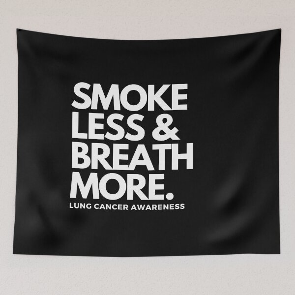 Item preview, Smoke less & Breath more. Lung cancer Awareness designed and sold by Yulacreative.