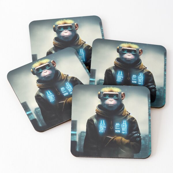 Item preview, Robotic Digitalized Monkey Sticker designed and sold by TheCreativeFab.