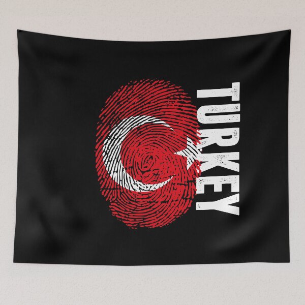 Item preview, Turkey Flag Fingerprint DNA Turkish designed and sold by PartyShirts1.