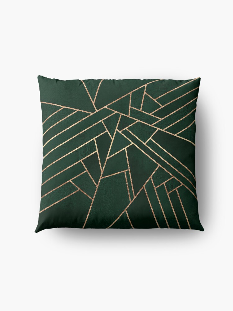 Alternate view of Emerald Night - Dark Floor Pillow