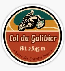 Col du Galibier 01 Motorcycle T-Shirt + Sticker - Route des Grandes Alpes Sticker