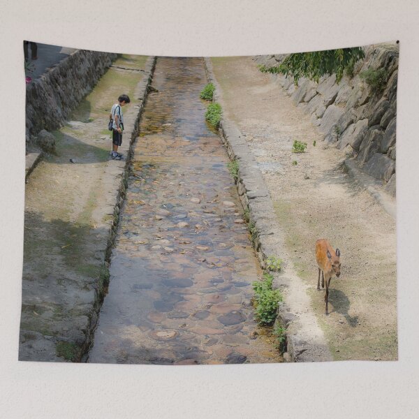 Item preview, Dos niños, cada lado del arroyo, mundos aparte designed and sold by AvonPerception.