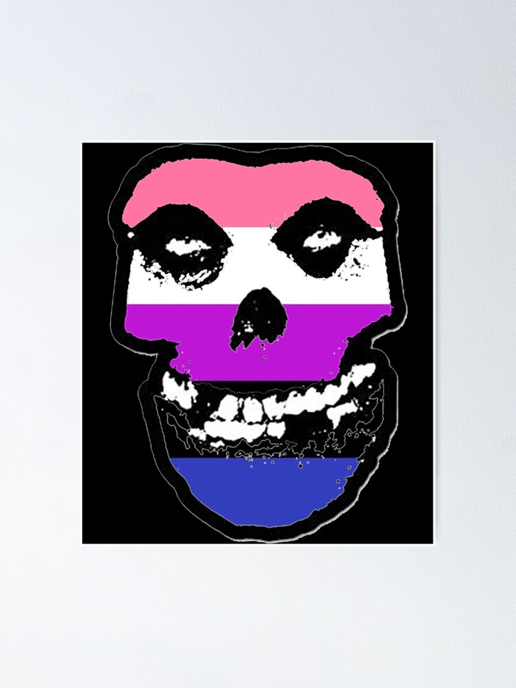 Genderfluid Pride Misfits Skullclassic Punk Genderfluid Pride Flag