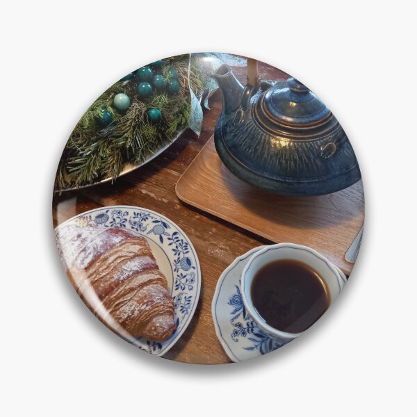 Item preview, Tea and a croissant designed and sold by SarahLoeckerArt.