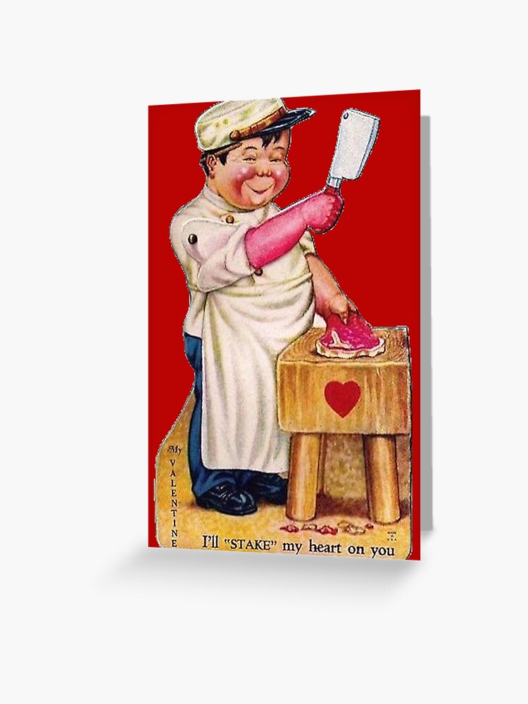 Large Vintage Valentines Day Card Creepy Boy and Girl With Lit Match -   Canada