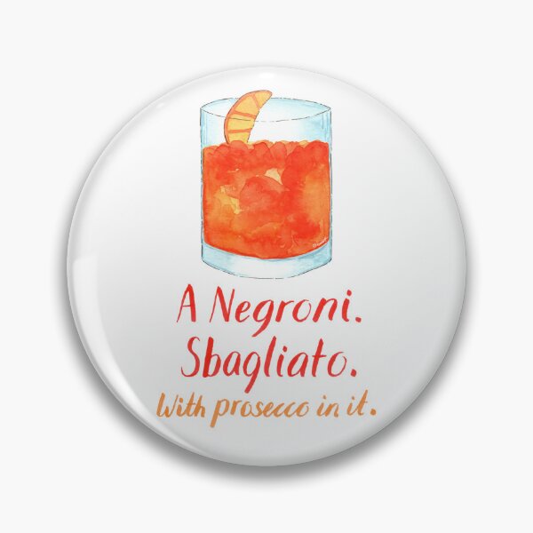 Item preview, A Negroni, Sbagliato... with Prosecco in it.  designed and sold by Rebecca-Memmott.