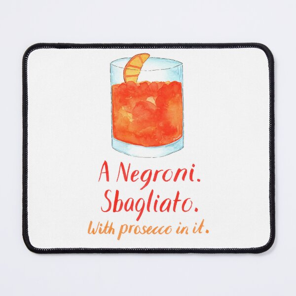 Item preview, A Negroni, Sbagliato... with Prosecco in it.  designed and sold by Rebecca-Memmott.