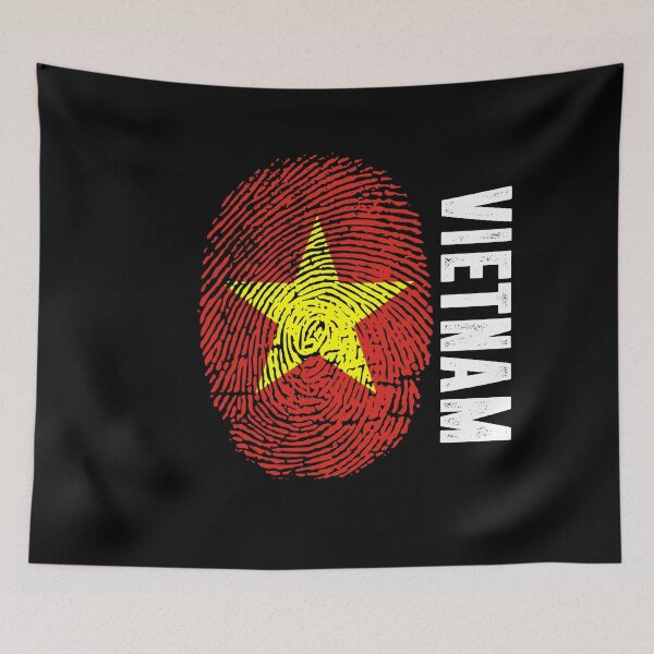 Item preview, Vietnam Flag Fingerprint DNA Vietnamese designed and sold by PartyShirts1.
