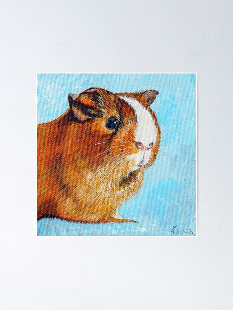 Coconut the Guinea Pig Painting Poster