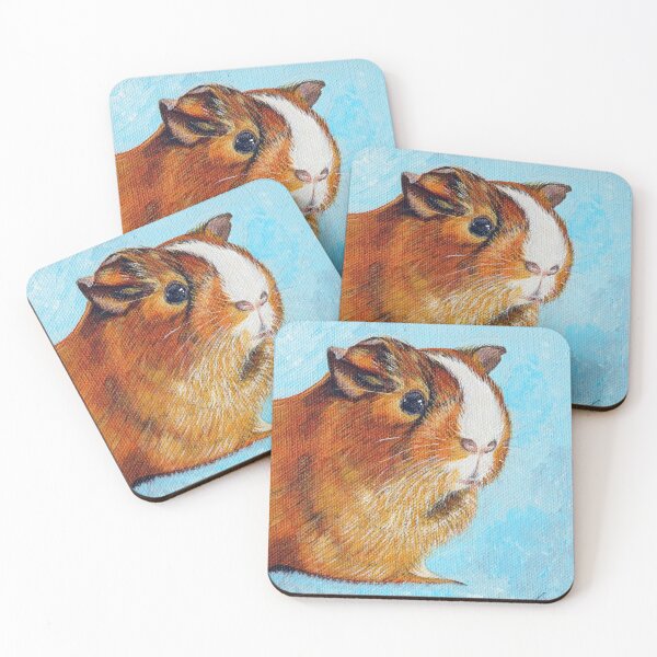 Item preview, Coconut the Guinea Pig Painting designed and sold by Art by Kirsten Sneath.