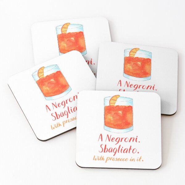 Item preview, A Negroni, Sbagliato... with Prosecco in it.  designed and sold by Rebecca-Memmott.