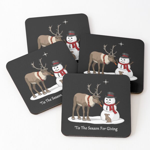 Item preview, Reindeer Sharing Snowman Carrot Nose with Rabbit  designed and sold by LucyDavies01.