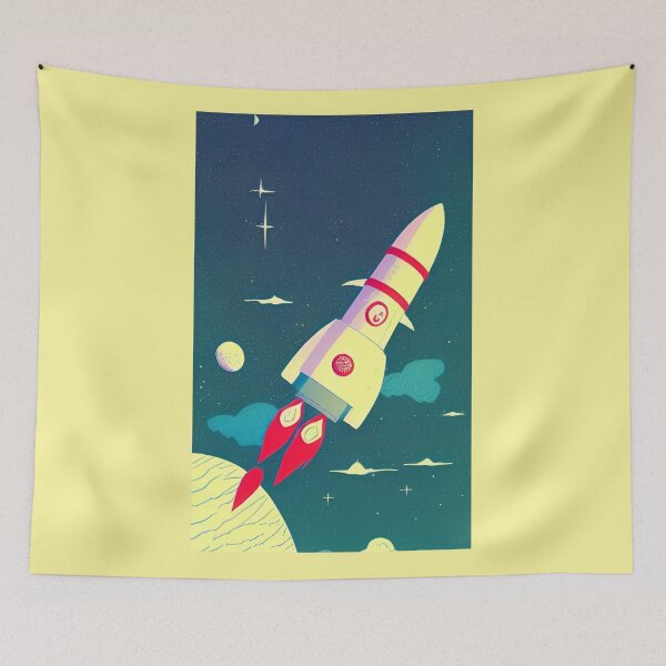 Item preview, Rocketship artwork designed and sold by Gaspar Avila.