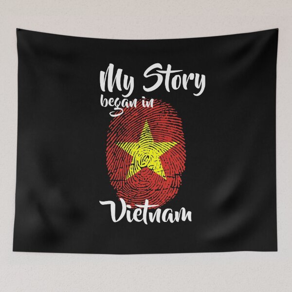Item preview, My story began in Vietnam Flag Fingerprint DNA vietnamese designed and sold by PartyShirts1.