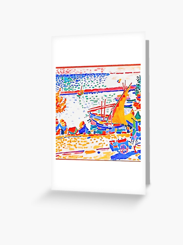 Thumbnail 1 of 2, Greeting Card, Landscape at Collioure, André Derain - Paysage à Collioure, le cheval blanc. designed and sold by CristalleLisa.
