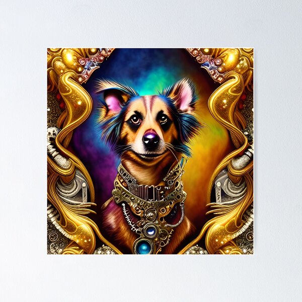 Item preview, Steampunk Majestic Dog - Cool designed and sold by The-Meraki-Man.