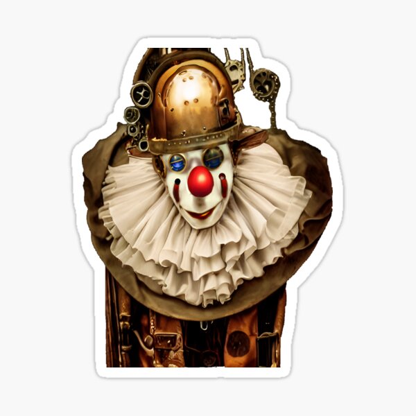 Item preview, Steampunk clown in helmet designed and sold by Gala-life1.