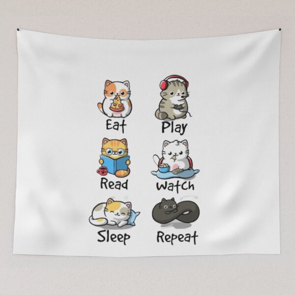 Item preview, Nerds Routine Funny Cats designed and sold by peterArt22.