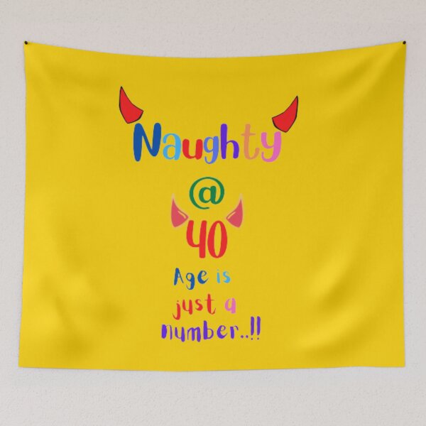Item preview, Naughty at 40 sticker designed and sold by Artistic Mind.
