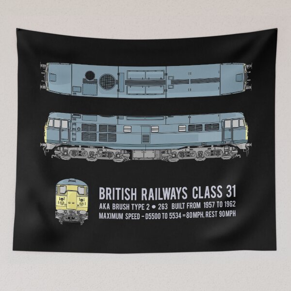 Item preview, British Railways Class 31 Brush Type 2 Locomotive Diagram Gift designed and sold by Maljonic.