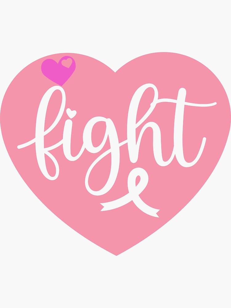"Pink heart as a symbol of hope in Pinktober" Sticker for Sale by