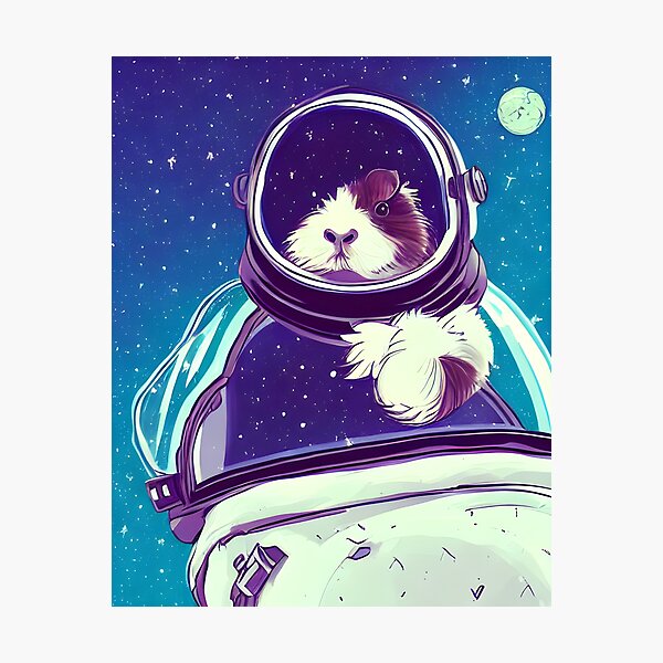 Item preview, Guinea Piggy in Space 2 - Funny Cute Guinea Pig - Guinea Pigs Adventures designed and sold by Aniyah.