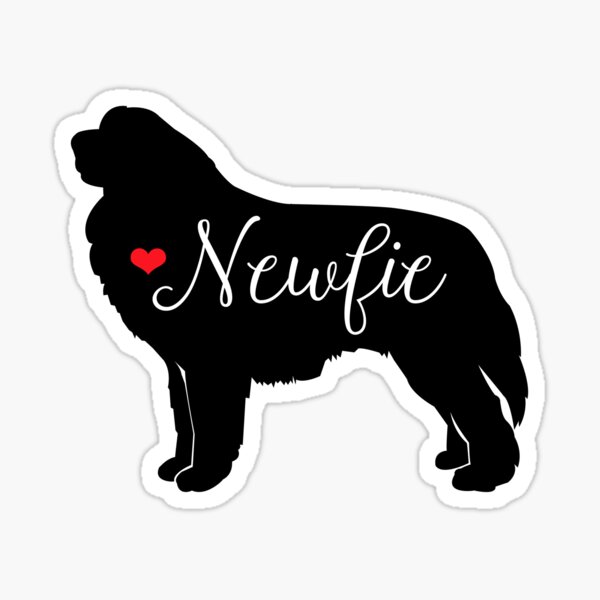 Newfie Love Newfoundland Dog Breed Classic Blue Sticker