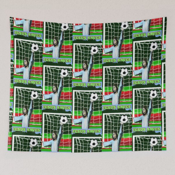 Item preview, JESUS SAVES the goal (#01) designed and sold by SolidEarthArt.