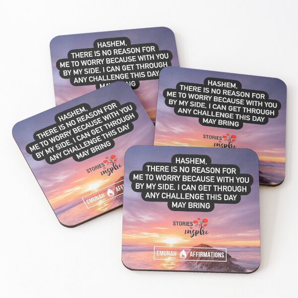 Item preview, Hashem, there is no reason for me to worry because with you by my side, I can get through any challenge designed and sold by Stories To Inspire - Motivational Jewish Quotes.