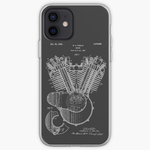 Harley Moteur Brevet Art Coque souple iPhone